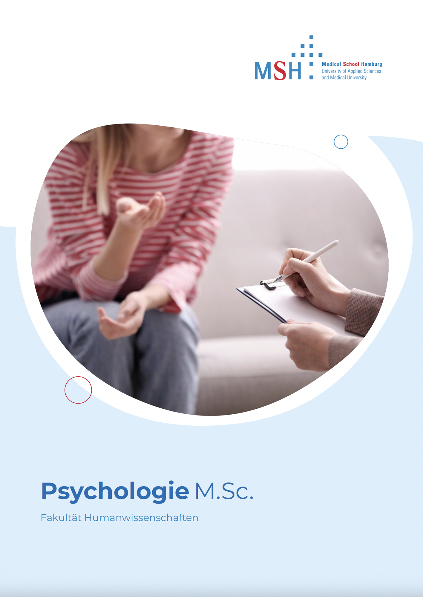 Flyer Master Psychologie mit Schwerpunkt Klinische Psychologie und Psychotherapie