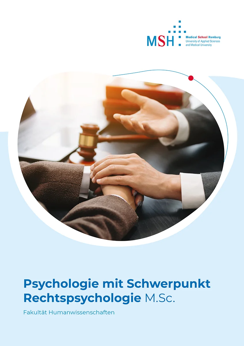 Flyer Master Psychologie mit Schwerpunkt Rechtspsychologie